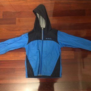 Boys Columbia Raincoat; size small/8; blue & navy
